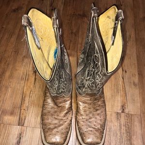 Anderson Bean full quill ostrich boots